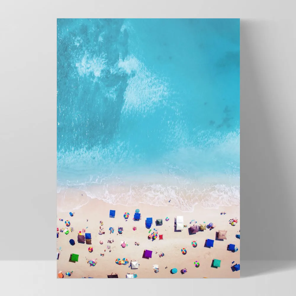 Aerial Beach Summer Day Out - Art Print