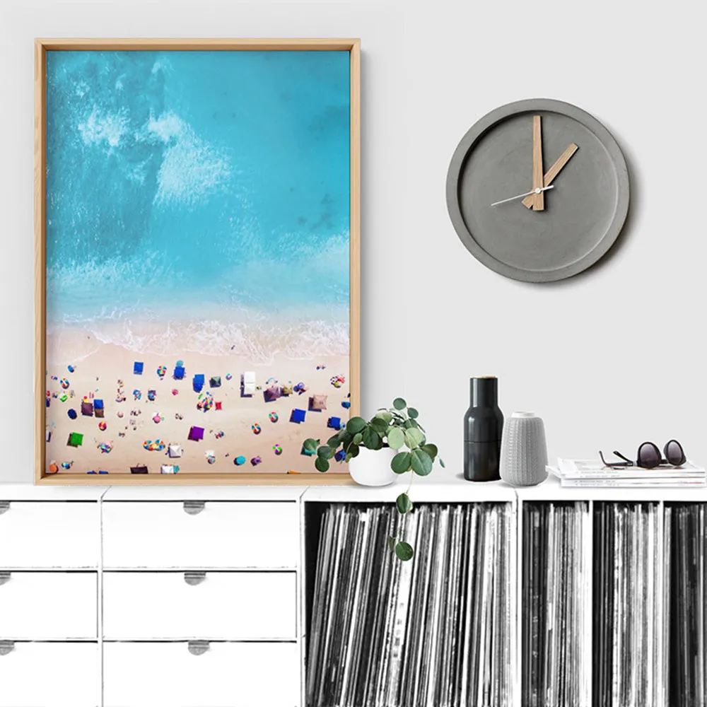 Aerial Beach Summer Day Out - Art Print