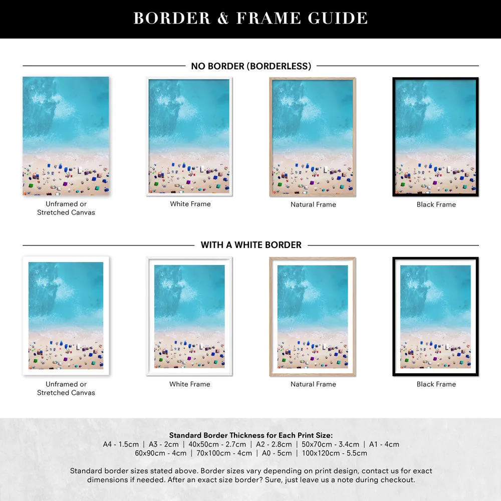 Aerial Beach Summer Day Out - Art Print