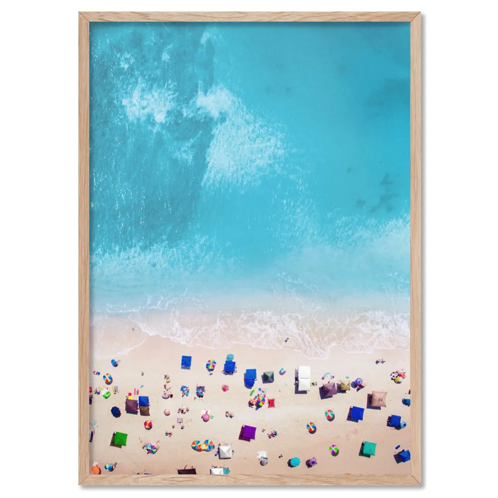 Aerial Beach Summer Day Out - Art Print