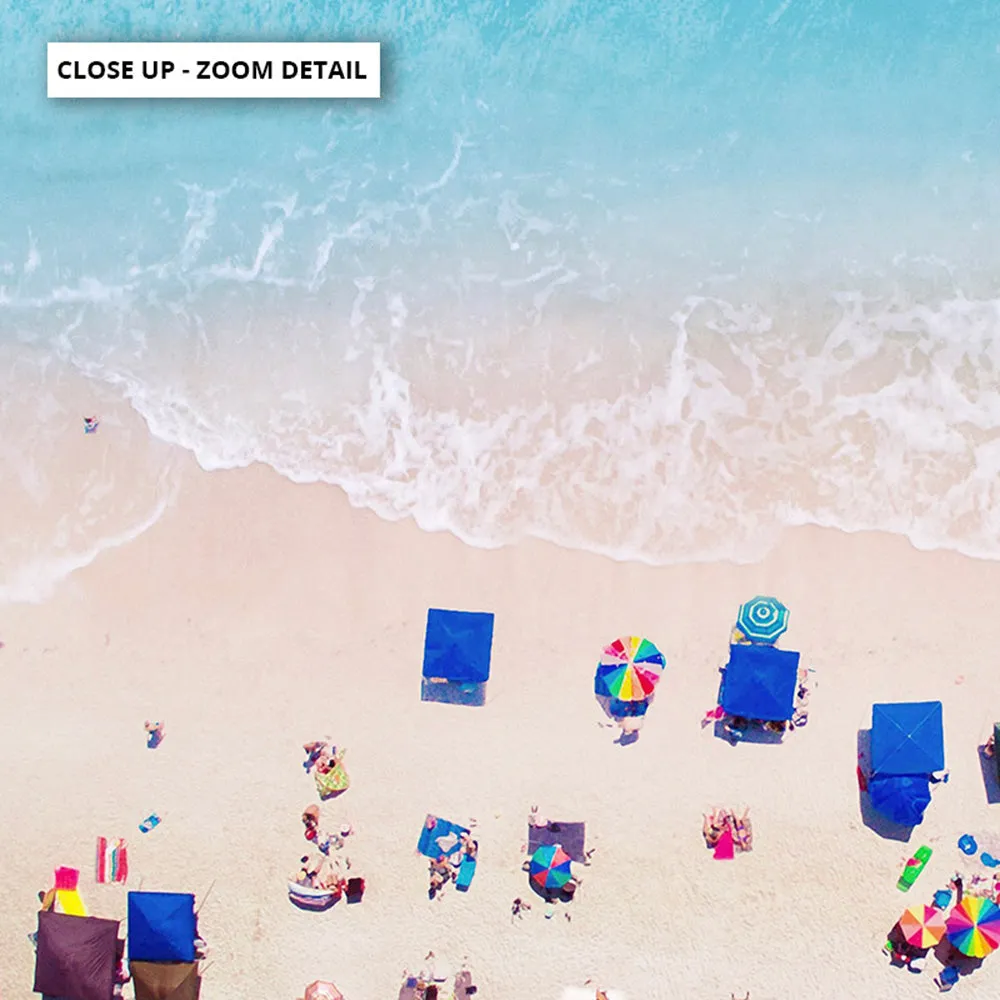 Aerial Beach Summer Day Out - Art Print