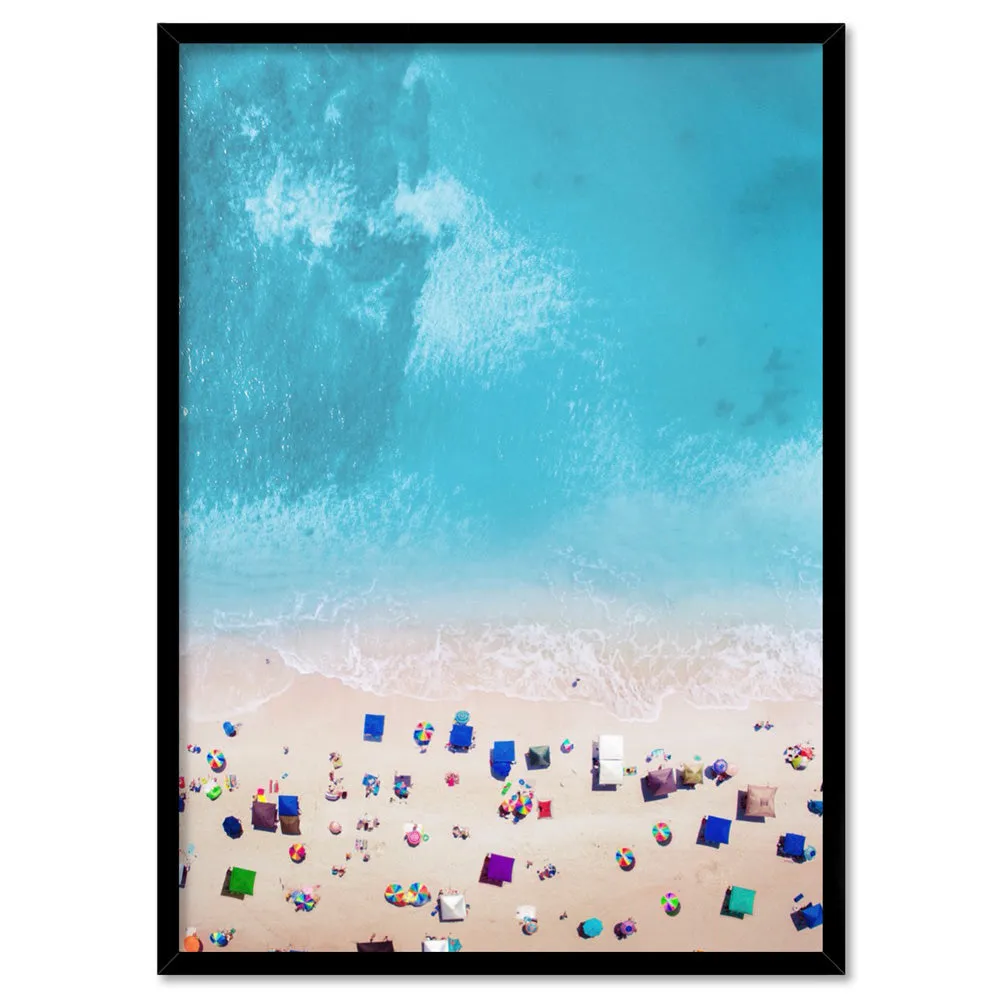 Aerial Beach Summer Day Out - Art Print