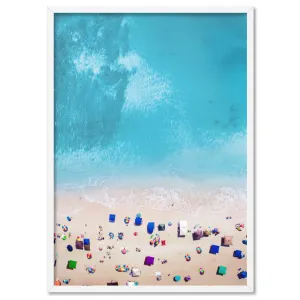 Aerial Beach Summer Day Out - Art Print