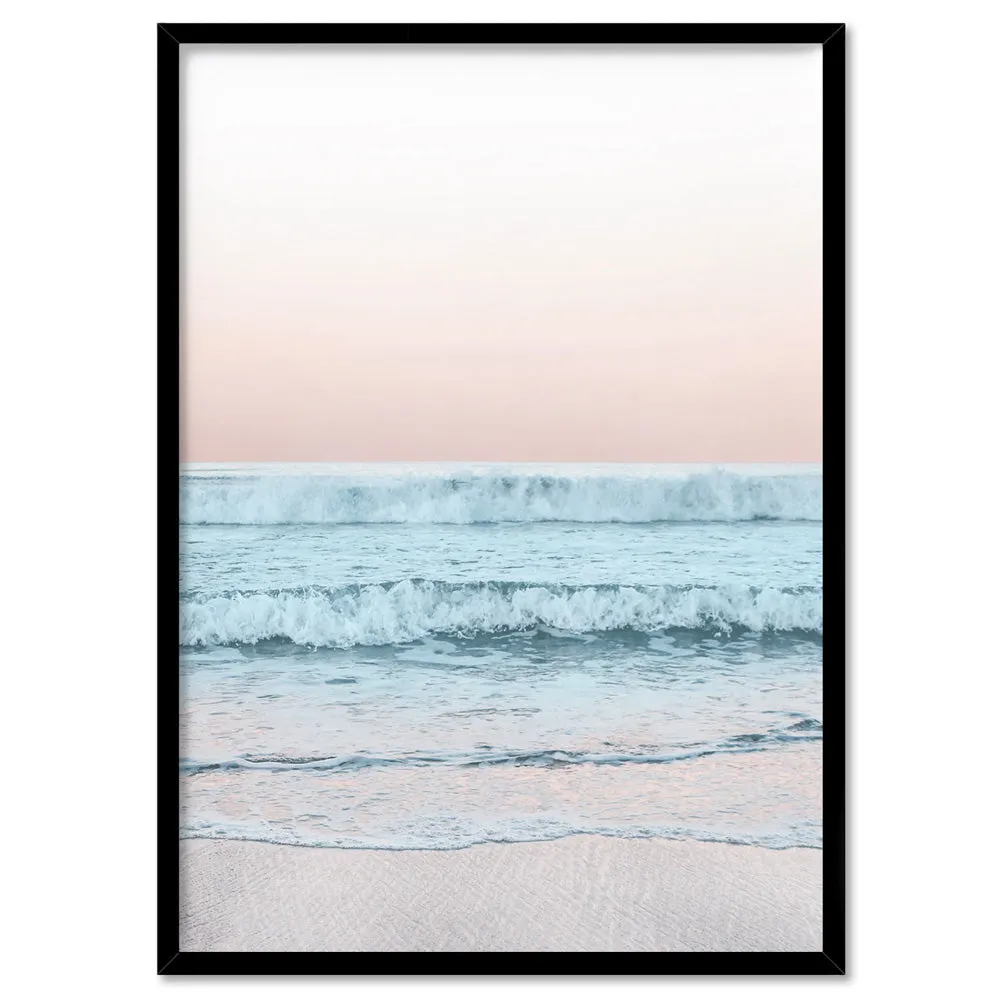 Beach View at Dusk, in Pastels  - Art Print