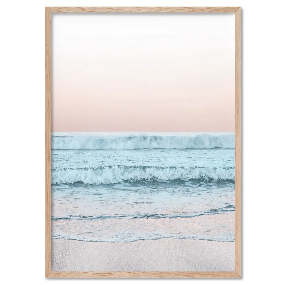Beach View at Dusk, in Pastels  - Art Print