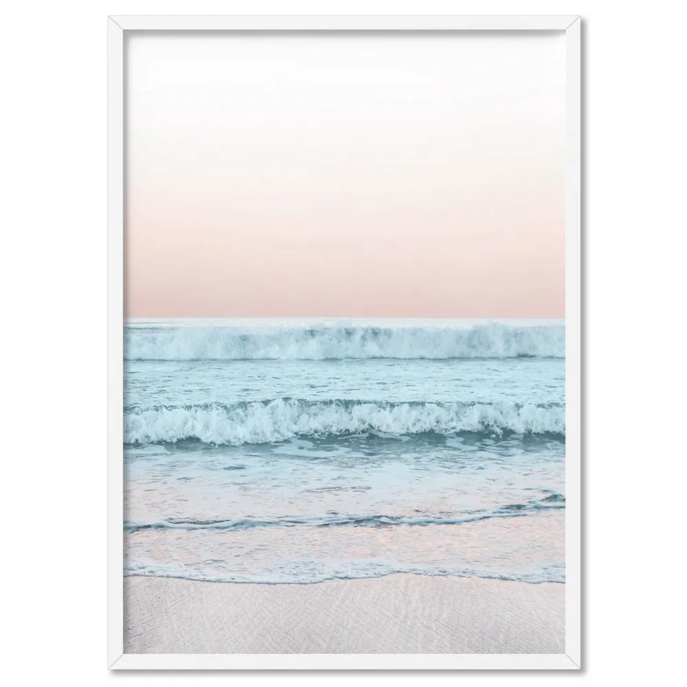 Beach View at Dusk, in Pastels  - Art Print