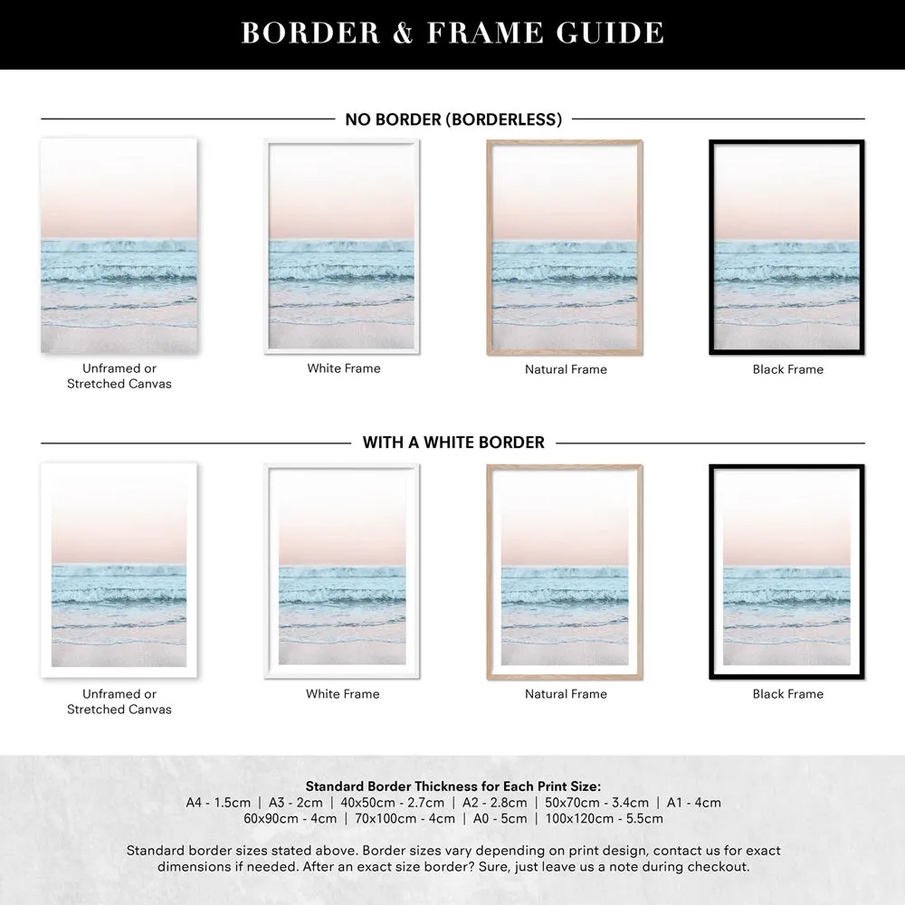 Beach View at Dusk, in Pastels  - Art Print
