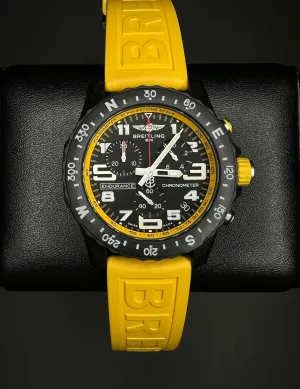 Breitling Endurance Pro Men's Black Watch with Yellow Rubber Strap - X82310