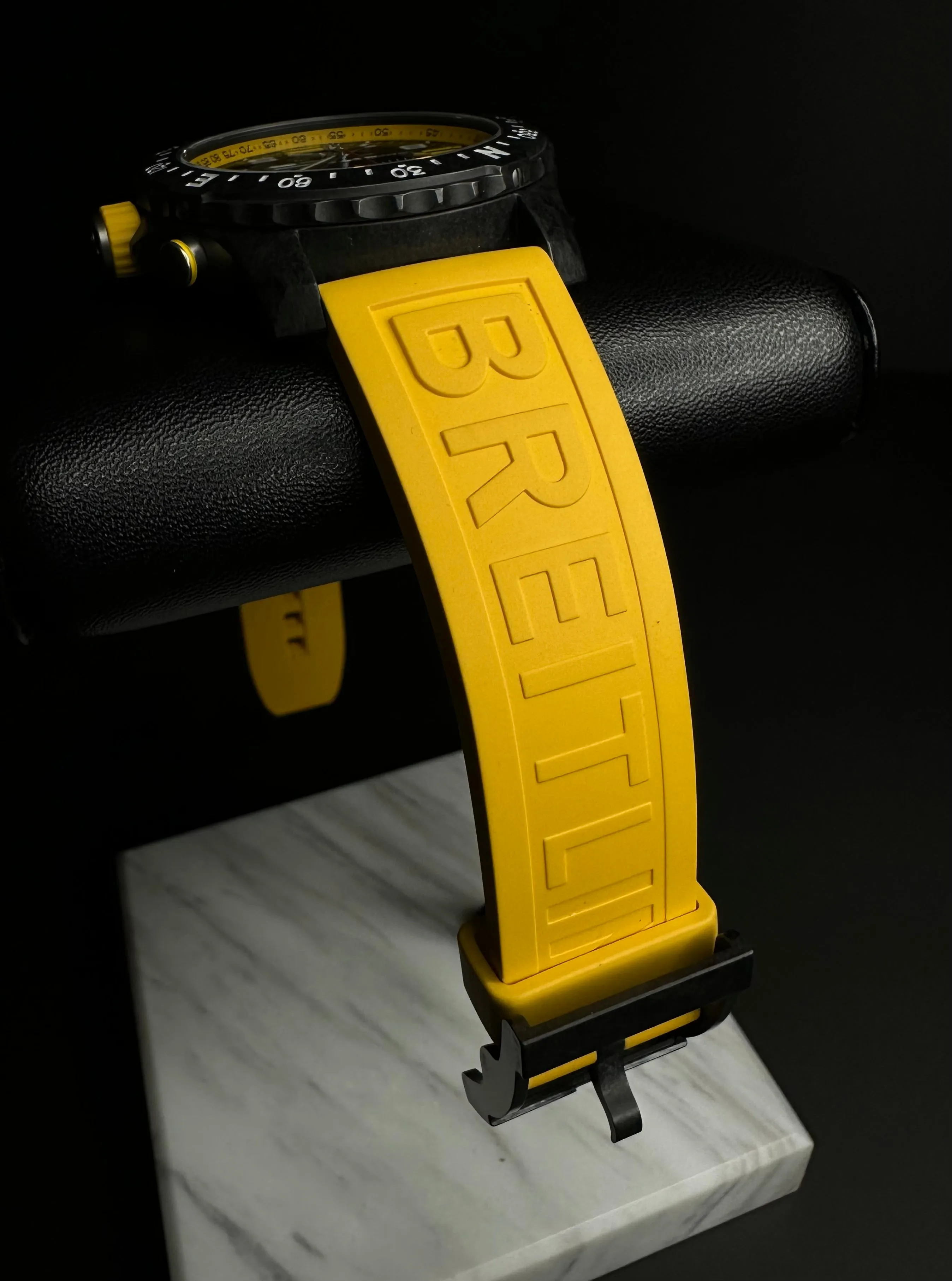 Breitling Endurance Pro Men's Black Watch with Yellow Rubber Strap - X82310