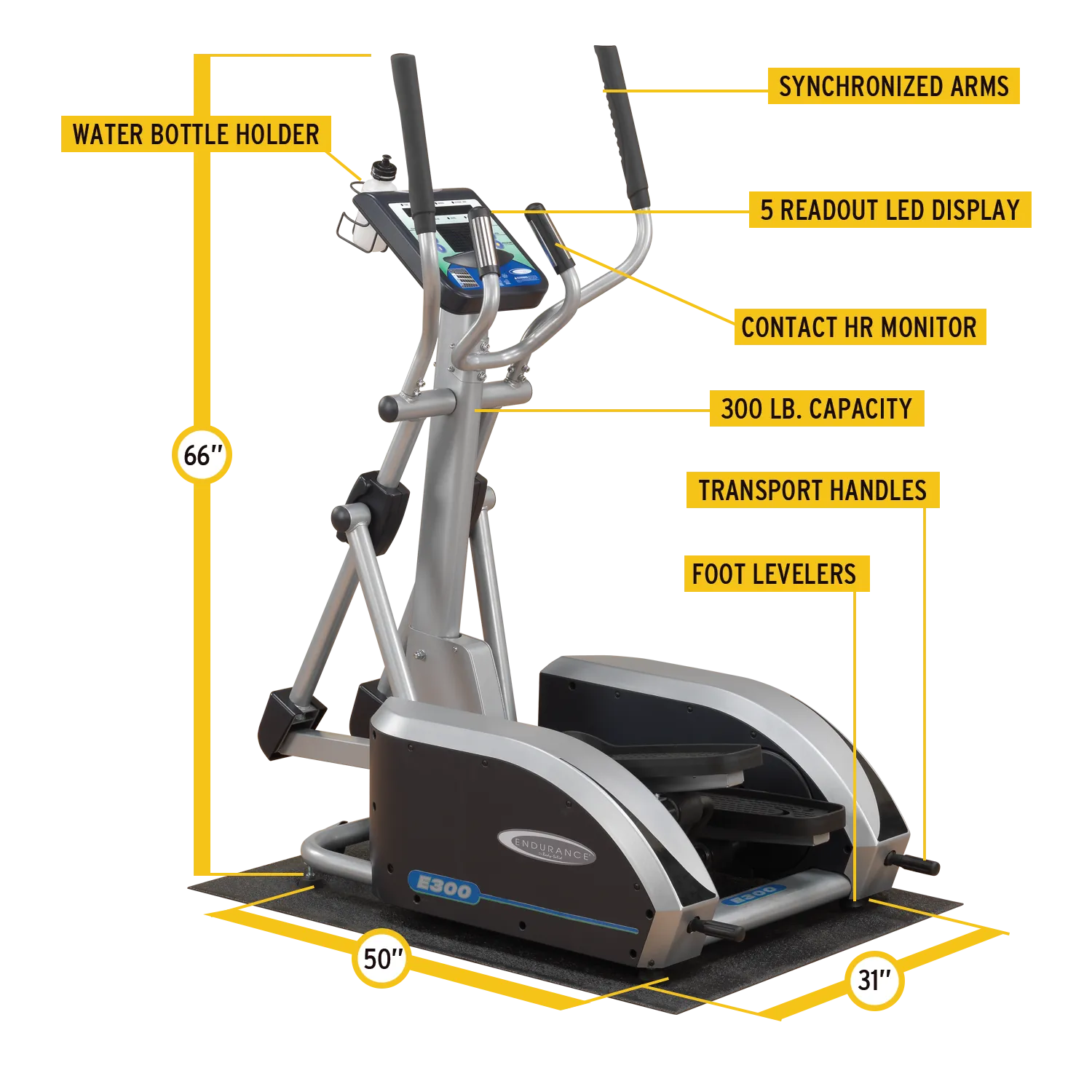 Endurance Elliptical Trainer E300