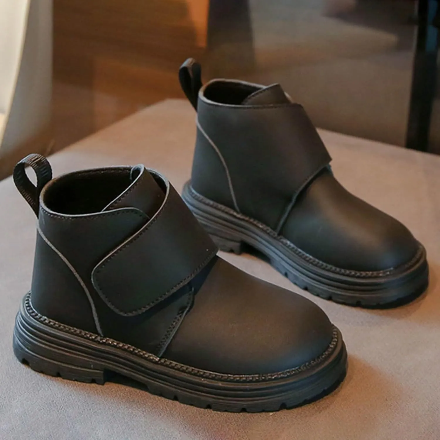 Infant Toddler Kids Winter Ankle Flat Snow Boot Classic Water Proof Solid Rubber Sole Winter Boots for Kids Boys 5 Yrs
