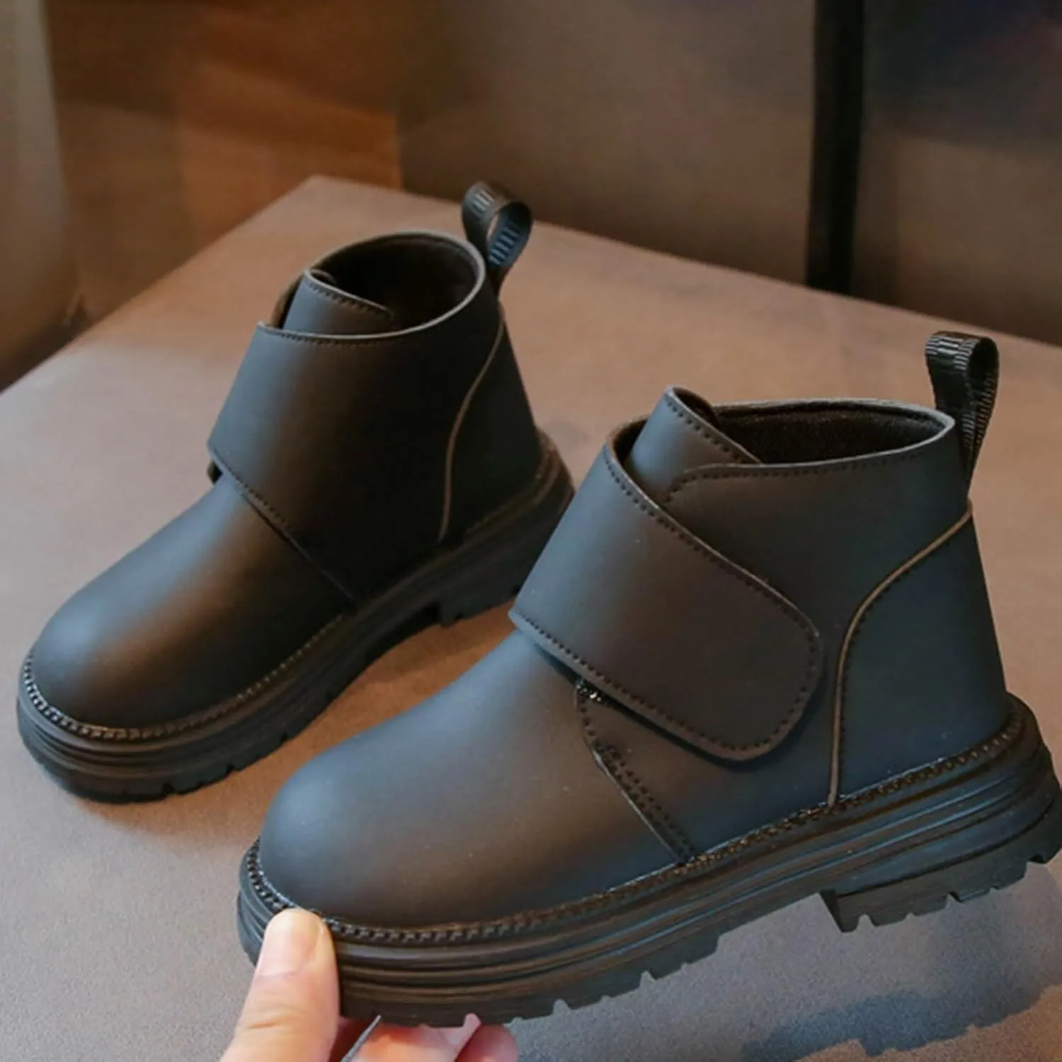 Infant Toddler Kids Winter Ankle Flat Snow Boot Classic Water Proof Solid Rubber Sole Winter Boots for Kids Boys 5 Yrs
