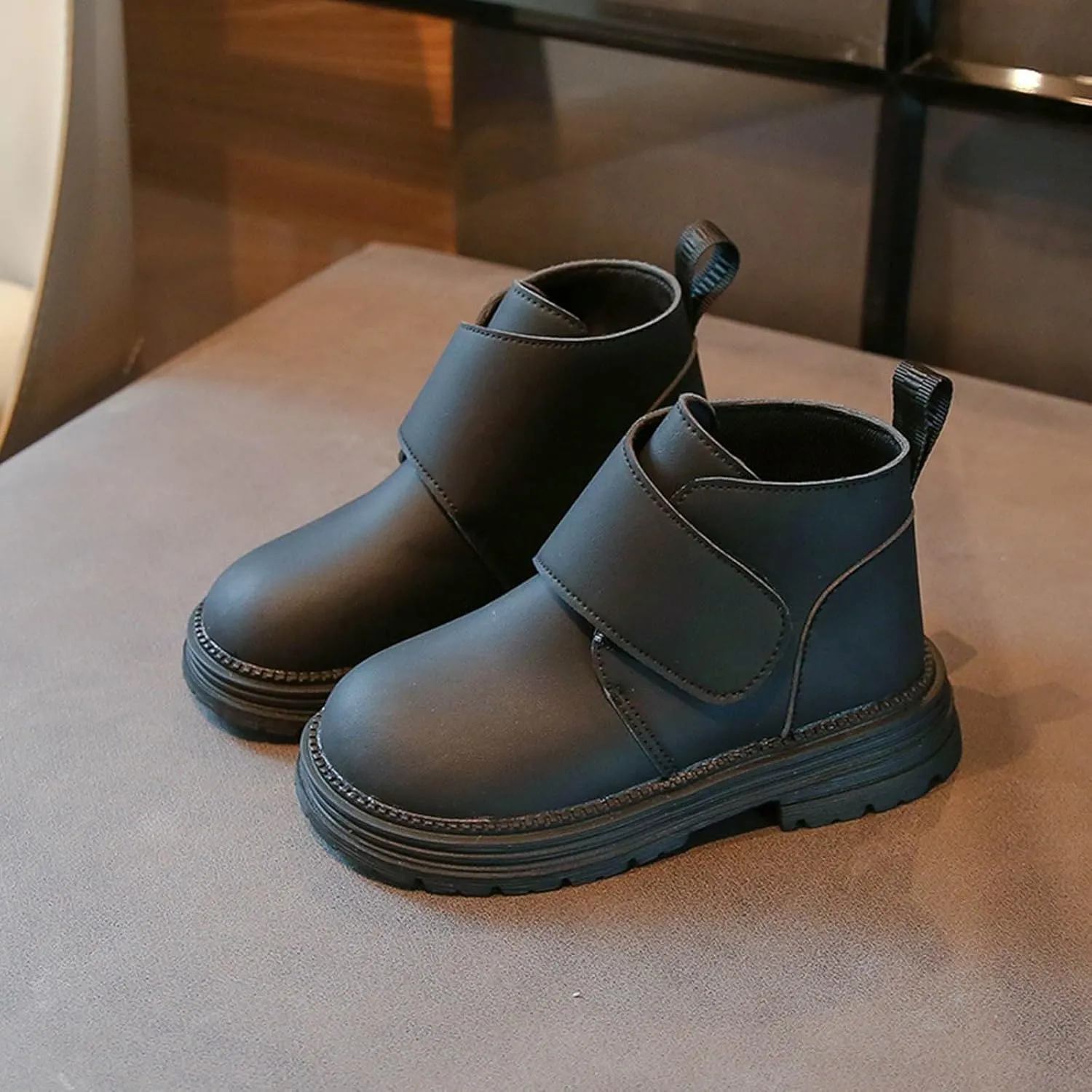 Infant Toddler Kids Winter Ankle Flat Snow Boot Classic Water Proof Solid Rubber Sole Winter Boots for Kids Boys 5 Yrs