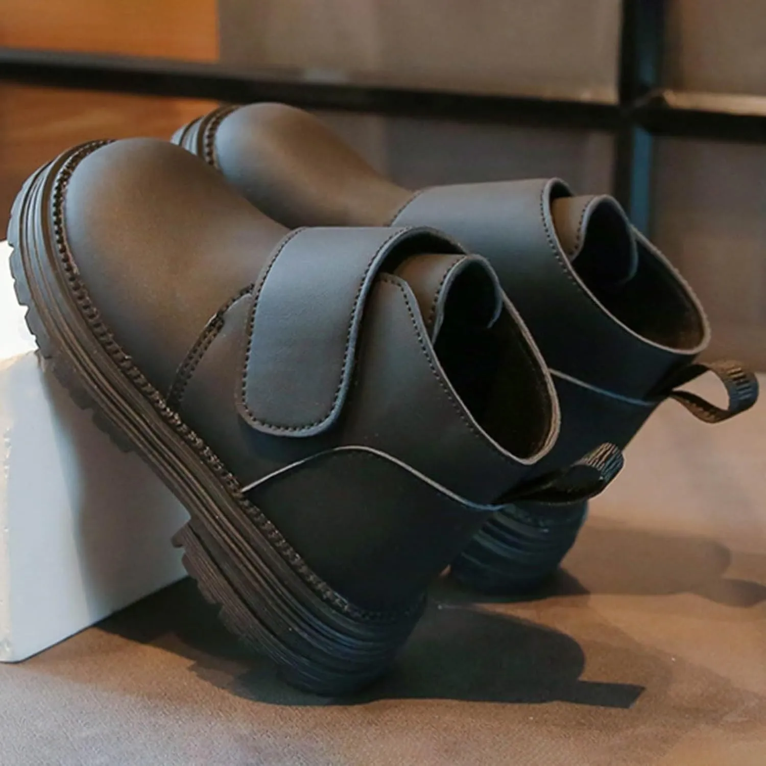 Infant Toddler Kids Winter Ankle Flat Snow Boot Classic Water Proof Solid Rubber Sole Winter Boots for Kids Boys 5 Yrs