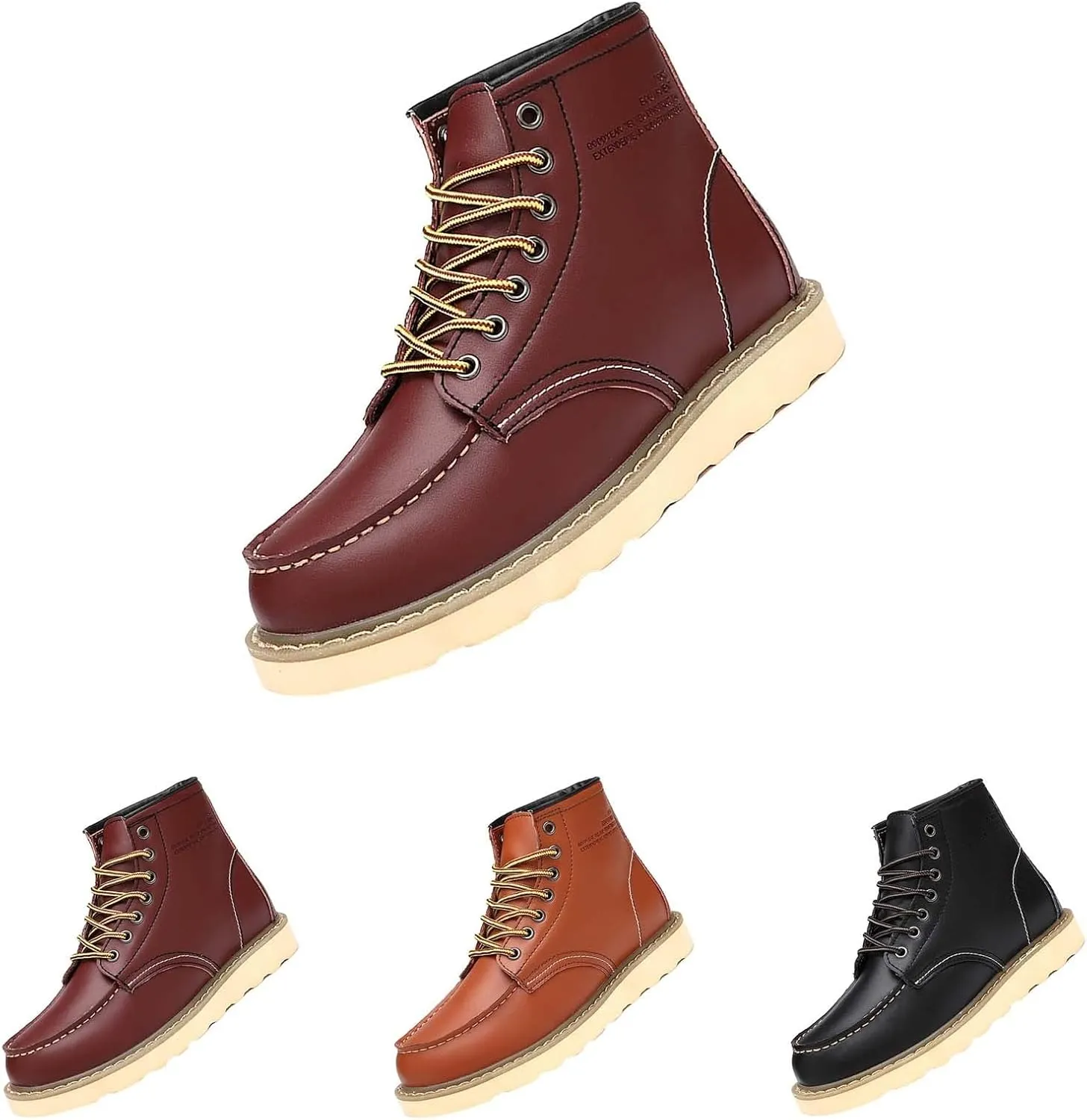 Low Top Sneaker For Women Lac Up Platform Snow Boots For Women Non-Slip Ankle Booties Leather Walking Shoes