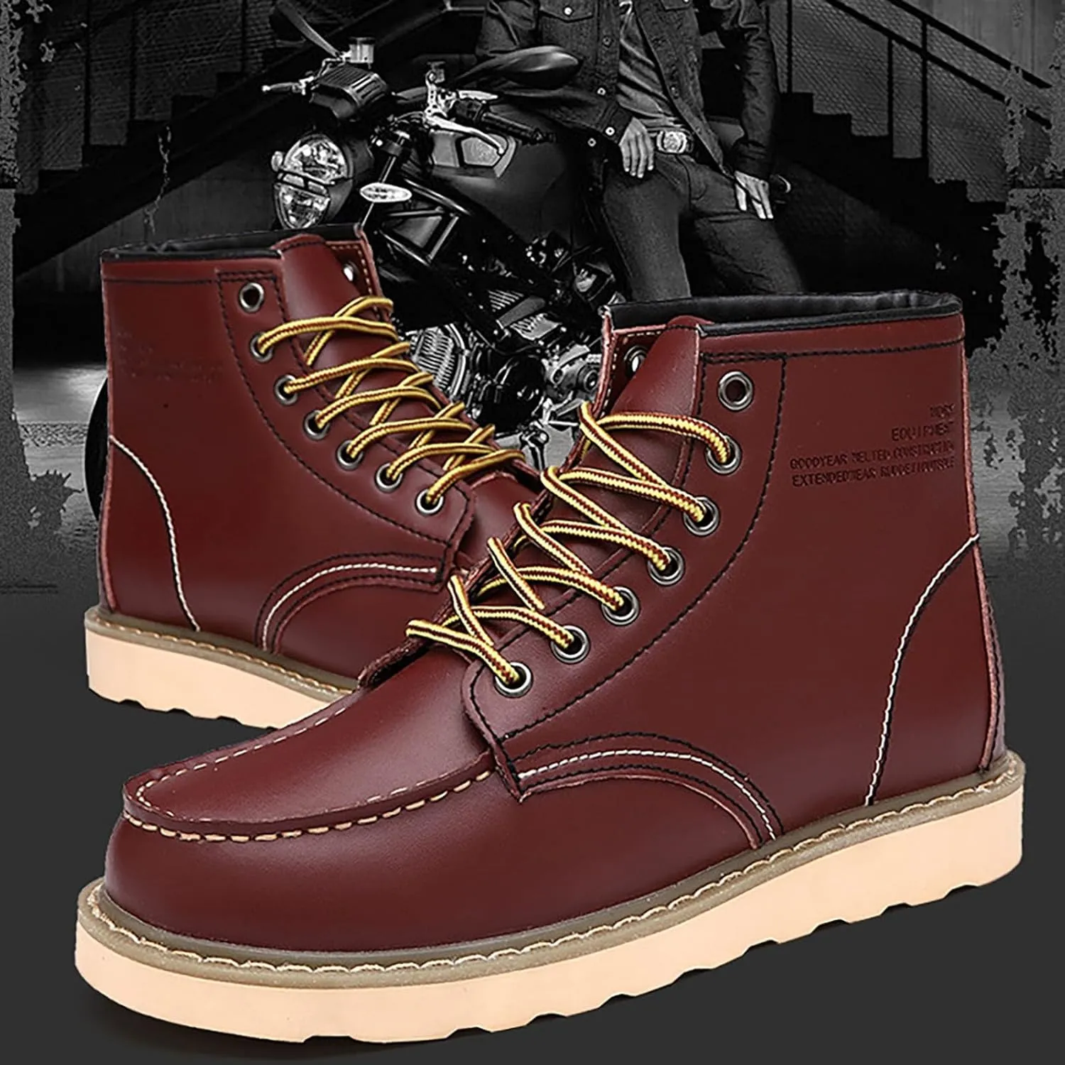 Low Top Sneaker For Women Lac Up Platform Snow Boots For Women Non-Slip Ankle Booties Leather Walking Shoes