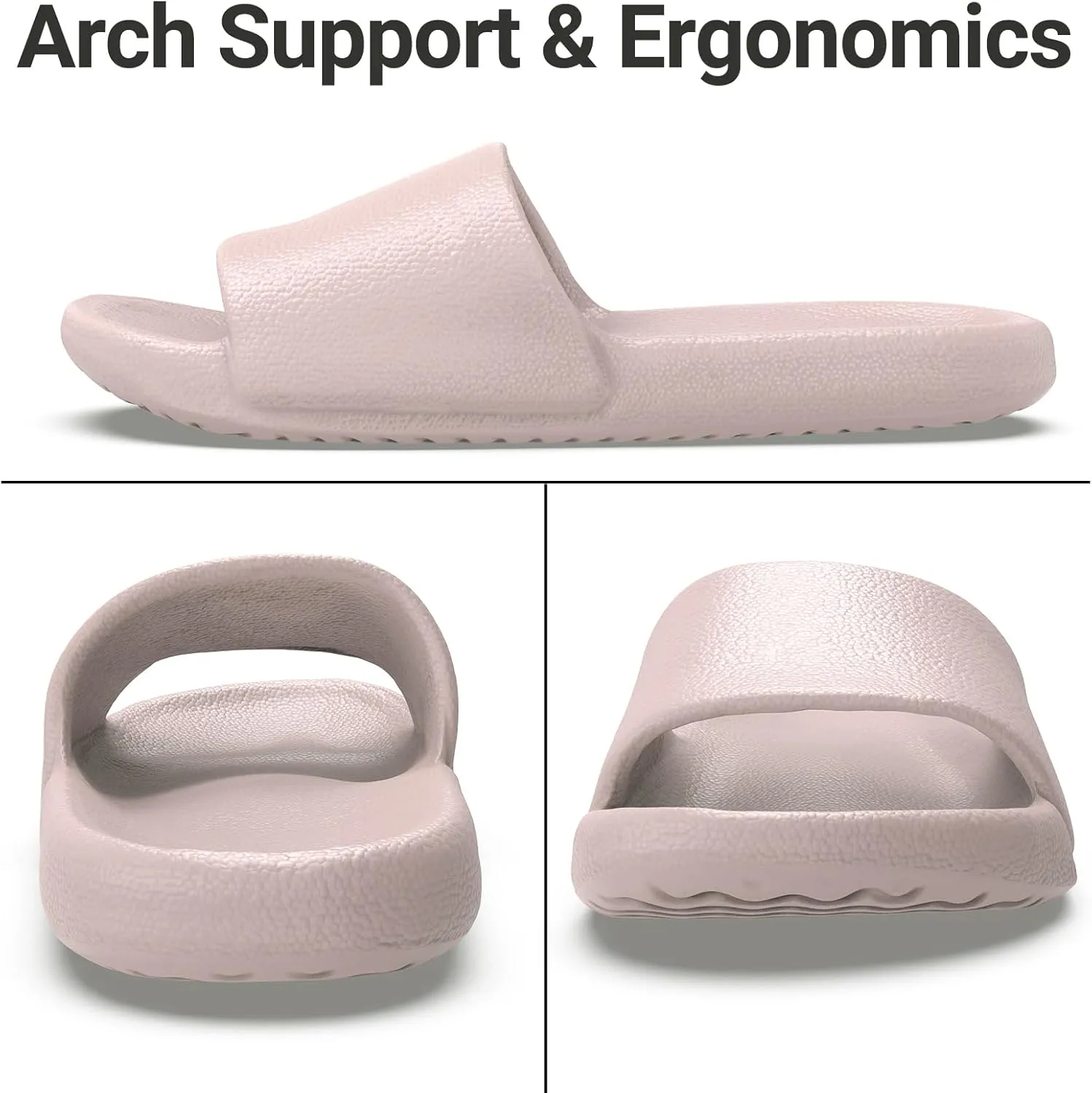 Non-Slip Shower Shoes for Men & Women - House Slippers with Arch Support Quick-Drying, Non-Slip - Cloud Slides Sandals Pool - Perfect for Home, Beach, and Travel