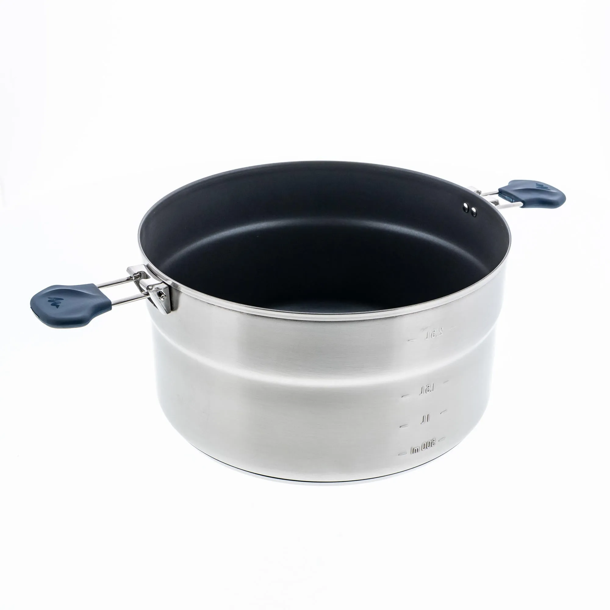 Quechua Non-Stick Stainless Steel 4-Person 24-Piece Camp Cookset 3.5 L