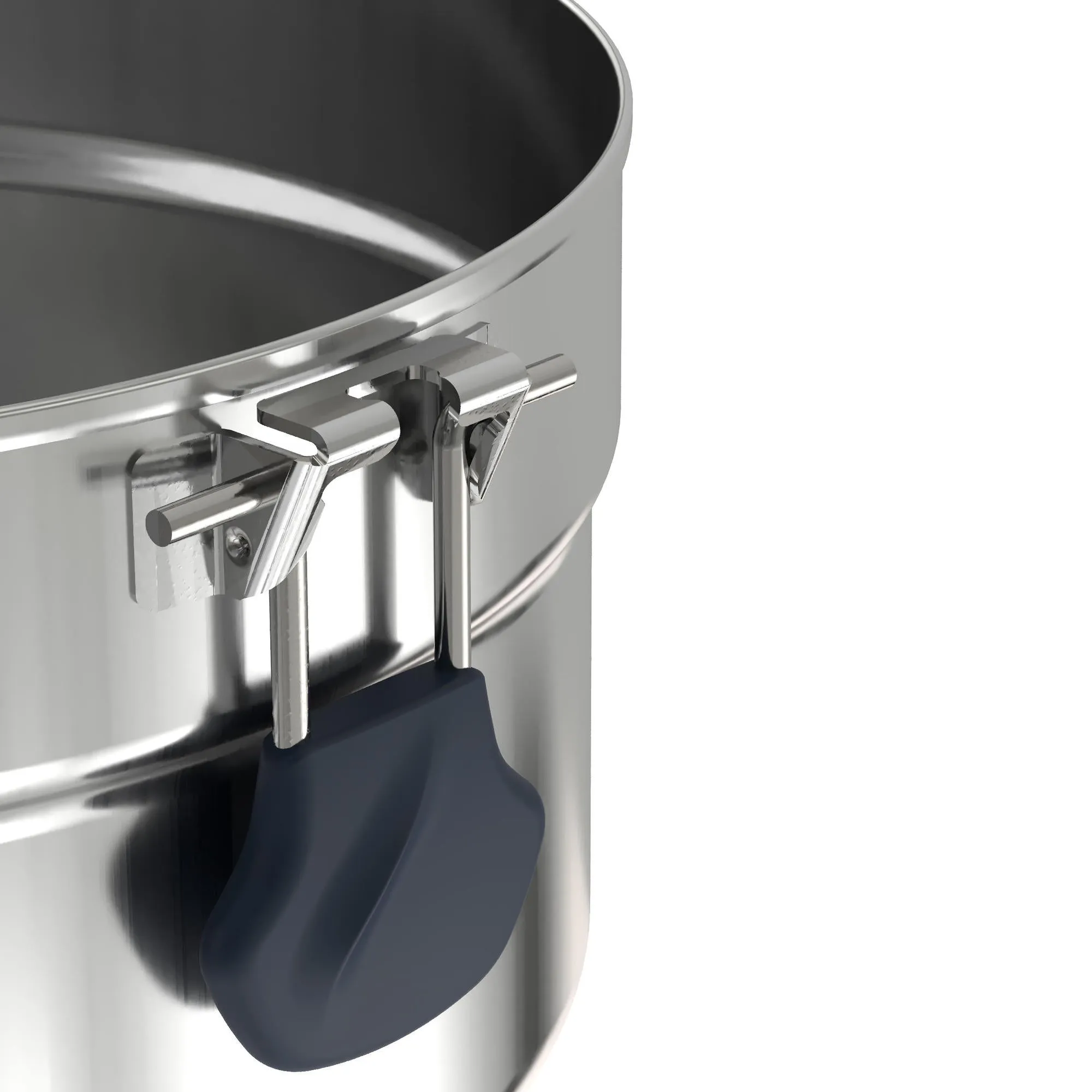 Quechua Non-Stick Stainless Steel 4-Person 24-Piece Camp Cookset 3.5 L
