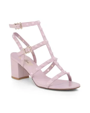 Rockstud Caged Sandal in Water Lilac