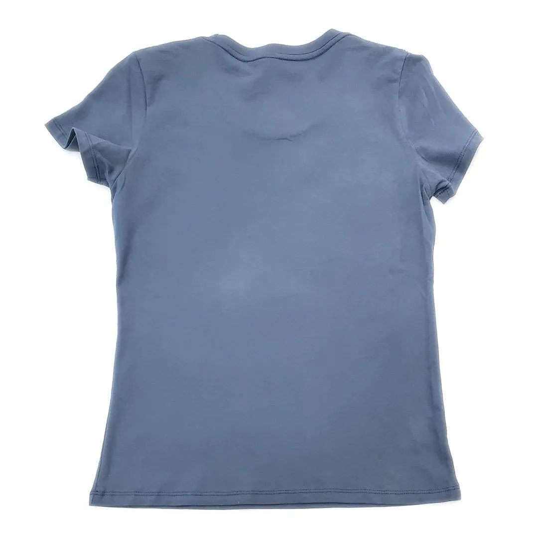 Short Sleeve - Blue Camping Fitted Tee by Uzura