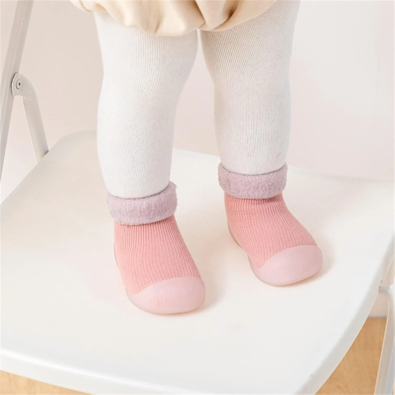 Sock Shoes Toddler,Infant Boys Girls Animal Cartoon Socks Shoes Fleece WarmThe Floor Socks Non Slip Prewalker Shoes