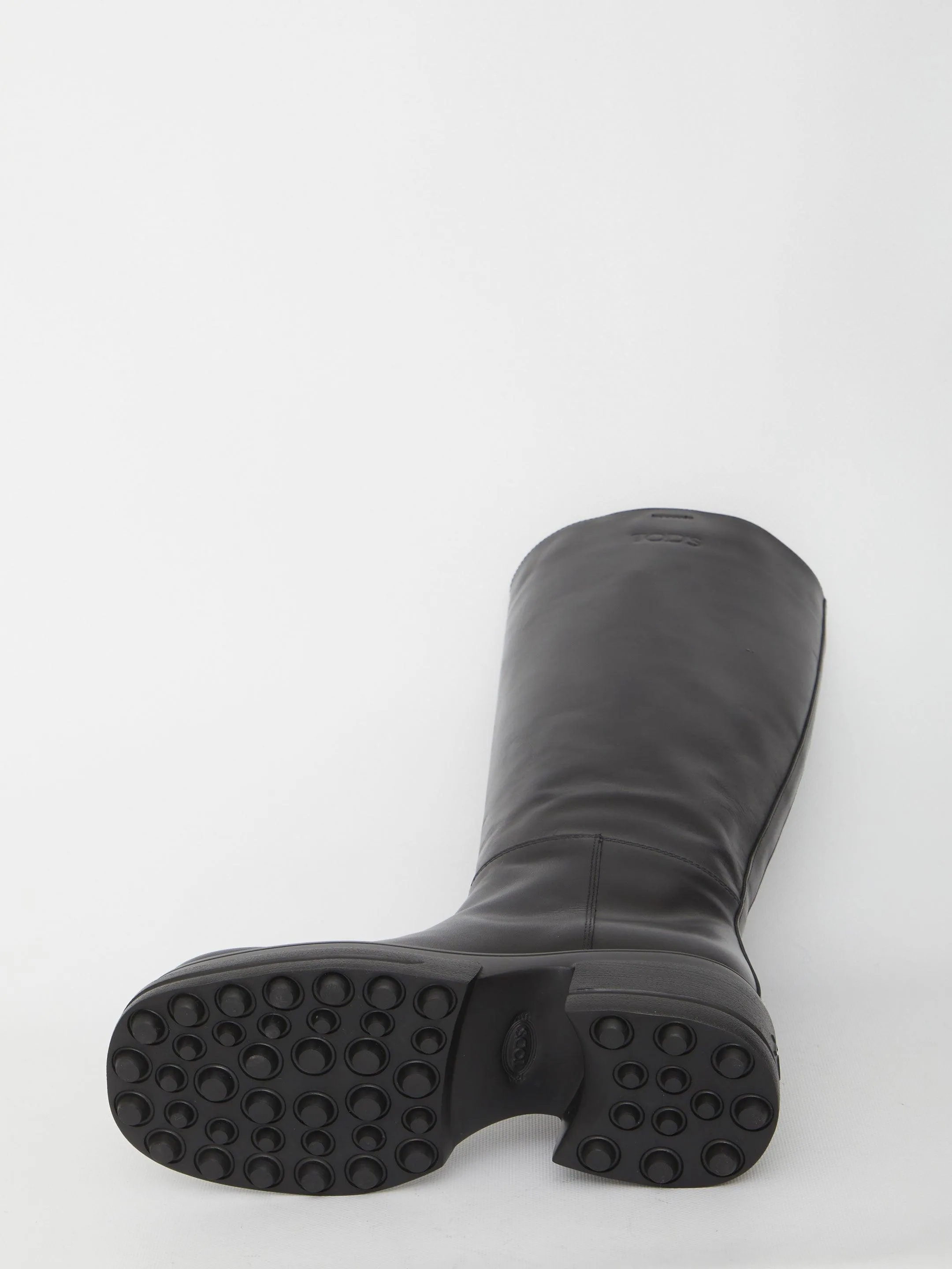 Tod's Platform Boots In Leather