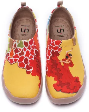 UIN Women's Casual Urban Travel Painted Walking Slip On Lightweight Comfortable Canvas Fashion Sneakers Viva la Vida (39)