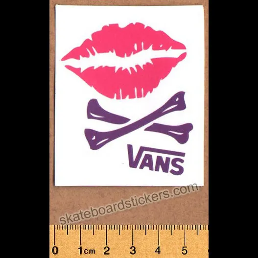 Vans Shoes Skateboard Sticker - Lips & Bones