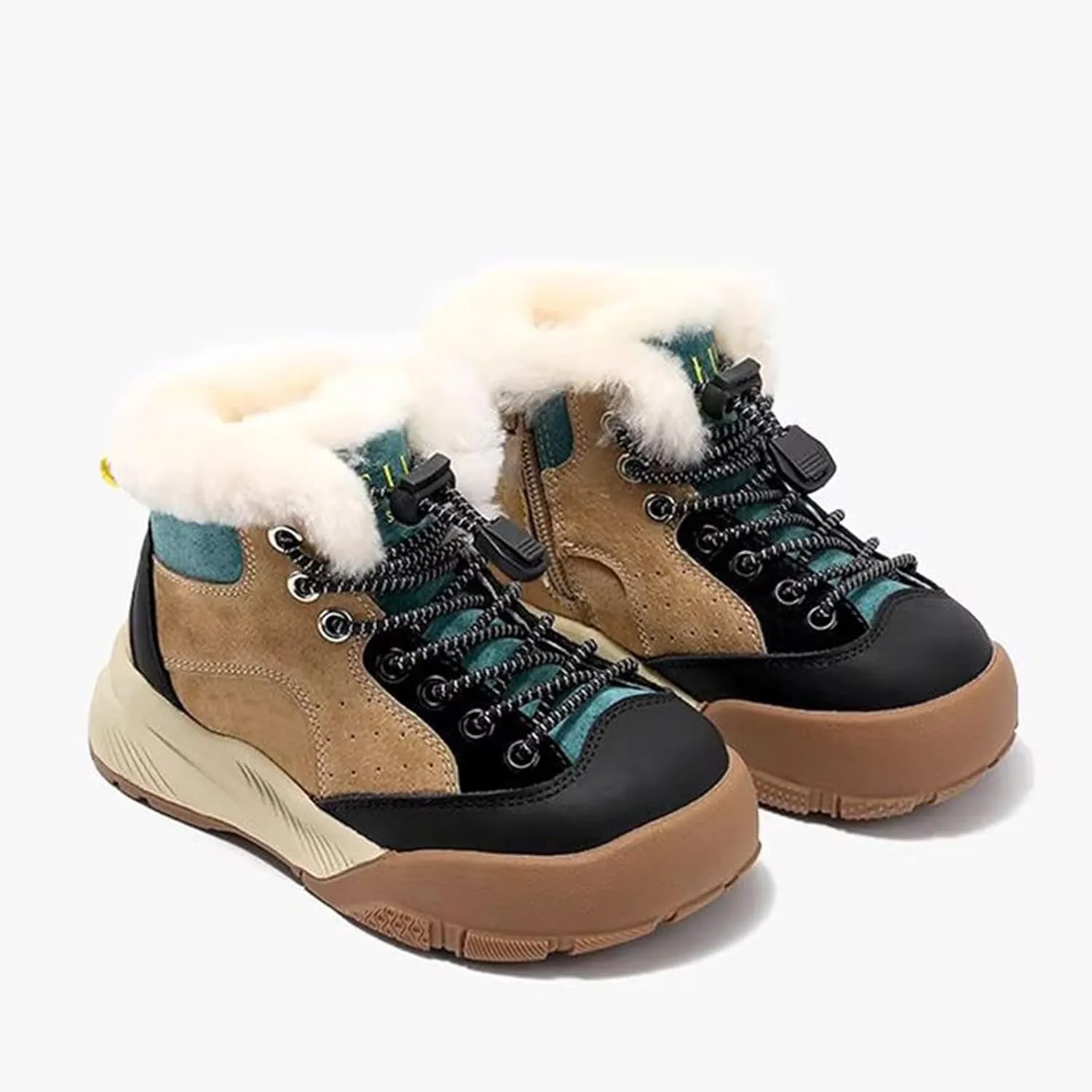 Winter Outdoor Faux Fr Snow Boots for Kids Fleece Plush Warm Furry Ankle Booties Boys Girls Baby Boots 1218 Months